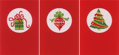 Stickset Weihnachten rote Karten 3 Motive